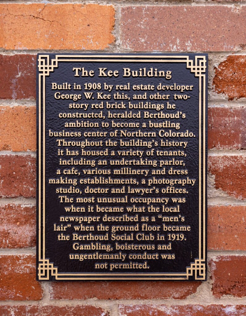 Historic buildings in downtown Berthoud Colorado