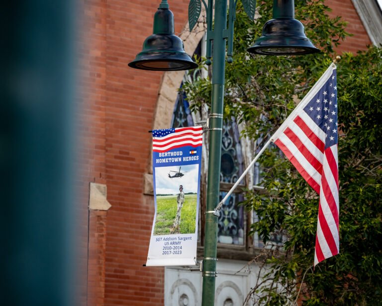 Look Up! Berthoud’s Hometown Heroes Line Historic Downtown